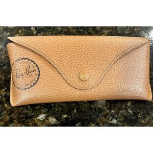 TWO Vintage Ray Ban Sunglass Case Leather Perfect Condition